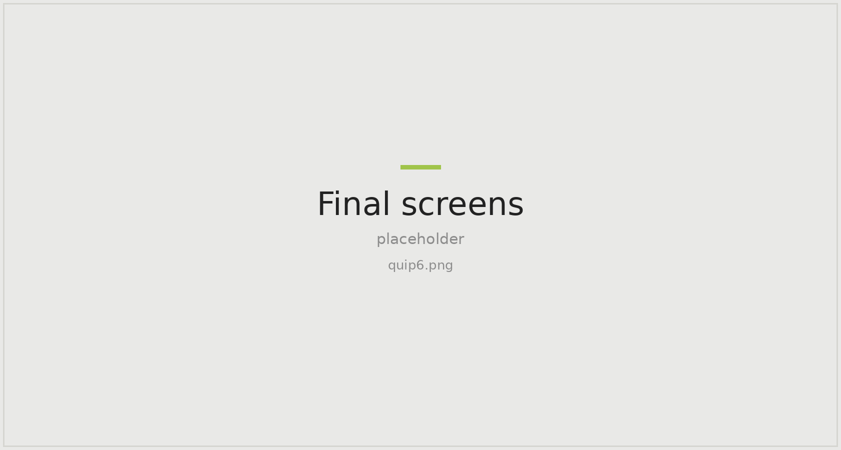 Quipteams - final screens